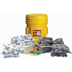 Brady SPC Sorbents - 65 Gal Capacity Oil Only & Universal Spill Kit - 65 Gal Polyethylene Drum - Exact Tool & Supply