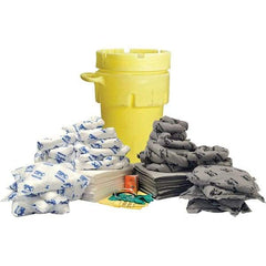 Brady SPC Sorbents - 77 Gal Capacity Oil Only & Universal Spill Kit - 95 Gal Polyethylene Drum - Exact Tool & Supply
