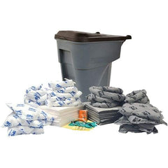 Brady SPC Sorbents - 65 Gal Capacity Oil Only & Universal Spill Kit - 65 Gal Polyethylene Drum - Exact Tool & Supply