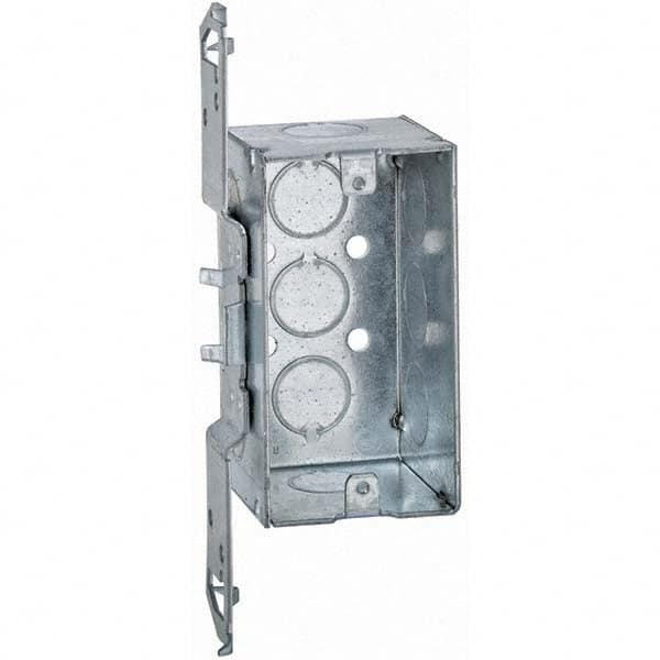 Hubbell-Raco - 7 x 2-3/8 x 2.188" Steel Rectangular Device Box - Exact Tool & Supply