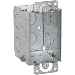 Hubbell-Raco - 4.22 x 2-1/4 x 2-3/4" Steel Rectangular Device Box - Exact Tool & Supply
