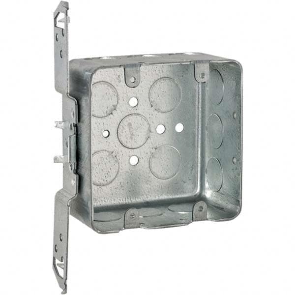 Hubbell-Raco - 7 x 4-3/8 x 2.188" Steel Square Device Box - Exact Tool & Supply