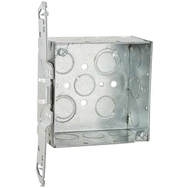 Hubbell-Raco - 7.01 x 4.436 x 2.402" Steel Square Device Box - Exact Tool & Supply