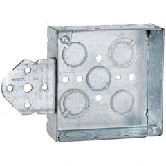 Hubbell-Raco - 4 x 6 x 1.563" Steel Square Device Box - Exact Tool & Supply