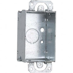Hubbell-Raco - 4.22 x 2 x 1-1/2" Steel Rectangular Device Box - Exact Tool & Supply