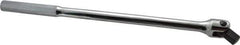 Proto - 1/2" Drive Flex Socket Handle - 15-3/4" OAL, Chrome Finish - Exact Tool & Supply