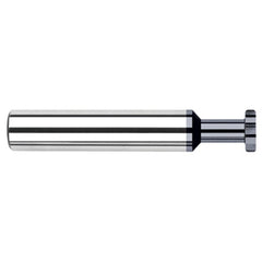 0.5000″ (1/2″) Cutter Diameter × 0.0050″ Radius × 0.0400″ Width × 0.7500″ (3/4″) Neck Length Carbide Corner Radius Standard Keyseat Cutter, 8 Flutes, AlTiN Coated - Exact Tool & Supply