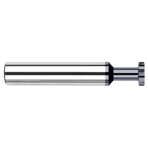 0.2500″ (1/4″) Cutter Diameter × 0.0100″ Radius × 0.0930″ (3/32″) Width × 0.1250″ (1/8″) Neck Length Carbide Corner Radius Deep Keyseat Cutter, 6 Flutes, AlTiN Coated - Exact Tool & Supply