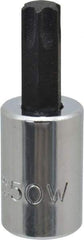 Proto - 3/8" Drive, T50 Torx Bit Socket - 1-31/32" OAL - Exact Tool & Supply