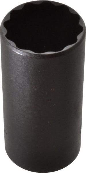 Proto - 1-1/4", 1/2" Drive, Deep Hand Socket - 12 Points, 3-1/4" OAL, Alloy Steel, Black Finish - Exact Tool & Supply