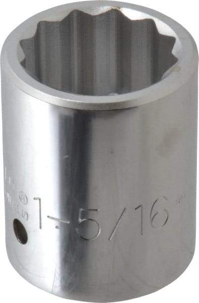Proto - 1-5/16", 1" Drive, Standard Hand Socket - 12 Points, 2-21/32" OAL - Exact Tool & Supply