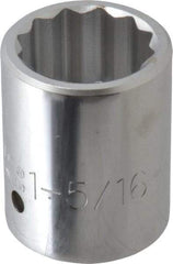 Proto - 1-5/16", 1" Drive, Standard Hand Socket - 12 Points, 2-21/32" OAL - Exact Tool & Supply