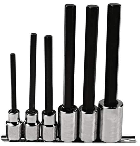 Proto - 6 Piece 1/2" Drive Inch Hex Bit Socket Set - 1/4 to 5/8" Hex - Exact Tool & Supply