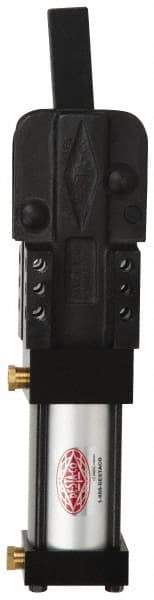 De-Sta-Co - 5,000 Lb Inner Hold Capacity, Vert Mount, Air Power Hold-Down Toggle Clamp - 3/8 NPT Port, 307.85mm Height Under Bar - Exact Tool & Supply