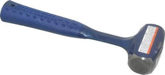 Estwing - 2 Lb Head, 10-1/2" Long Drilling Hammer - Steel Head, 1-7/32" Face Diam, 10-3/4" Long Head, Steel Handle with Grip - Exact Tool & Supply
