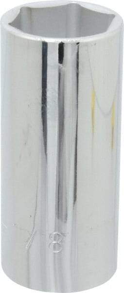 Proto - 1-1/8", 1/2" Drive, Deep Hand Socket - 6 Points, 3-1/4" OAL, Chrome Finish - Exact Tool & Supply