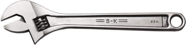 SK - 1-5/16" Jaw Capacity, 12" Standard Adjustable Wrench - Stainless Steel, Chrome Finish, 12-1/4" OAL - Exact Tool & Supply