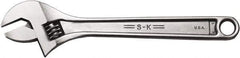 SK - 1-5/16" Jaw Capacity, 12" Standard Adjustable Wrench - Stainless Steel, Chrome Finish, 12-1/4" OAL - Exact Tool & Supply