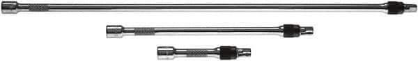 SK - 3/8" Drive Socket Locking Extension Set - 3 Pieces, Includes 7-1/2, 13-1/2, 19-1/2" Lengths - Exact Tool & Supply