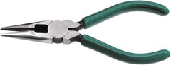 SK - 6-1/2" OAL, 3-1/2" Jaw Length x 5/8" Jaw Width, Long Nose Side Cutting Chain Nose Pliers - Exact Tool & Supply