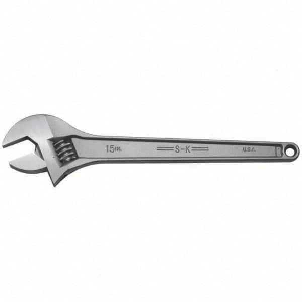 SK - Adjustable Wrench - Chrome Finish - Exact Tool & Supply