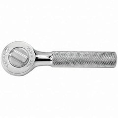 SK - Round Head - Chrome Finish, 4.8" OAL, 40 Gear Teeth - Exact Tool & Supply
