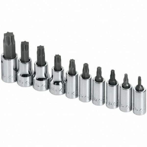 SK - 10 Piece Torx Bit Socket Set - Comes in Rail - Exact Tool & Supply
