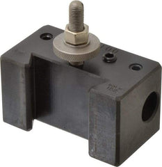 Aloris - Series CXA, #100 Boring Bar Tool Post Holder - 13 to 18" Lathe Swing, 2" OAH, 1" Centerline Height - Exact Tool & Supply