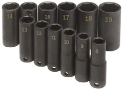 SK - 8 Piece 3/8" Drive Deep Well Impact Socket Set - Exact Tool & Supply