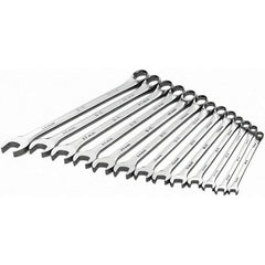 SK - 13 Piece, Combination Wrench Set - Metric System of Measurement, Chrome Finish - Exact Tool & Supply