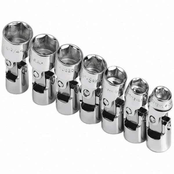 SK - 3/8" Drive Standard Socket Set - 3/8 to 3/4", Inch Measurement Standard - Exact Tool & Supply