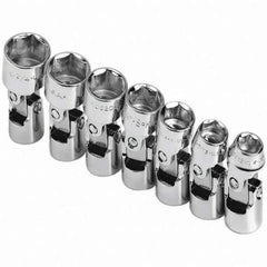 SK - 3/8" Drive Standard Socket Set - 3/8 to 3/4", Inch Measurement Standard - Exact Tool & Supply