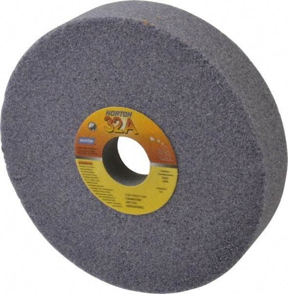 Norton - 7" Diam x 1-1/4" Hole x 1-1/2" Thick, I Hardness, 46 Grit Surface Grinding Wheel - Aluminum Oxide, Type 5, Coarse Grade, 3,600 Max RPM, Vitrified Bond, One-Side Recess - Exact Tool & Supply