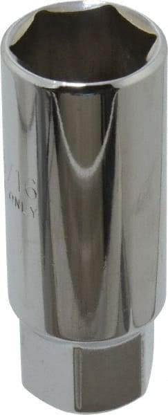 Proto - 3/4" Drive, Spark Plug Hand Socket - 12 Points, 2-1/2" OAL, Chrome Finish - Exact Tool & Supply