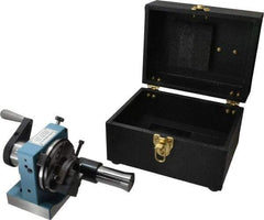 Harig - 5C Compatible, 24 Increment, Horizontal Combination V-Block & Collet Indexer - 3" High Center, 1" Max Collet Capacity, 4" Wide x 3-1/2" Deep Base, 5-5/8" Overall Height, Manual & Motorized Operation - Exact Tool & Supply