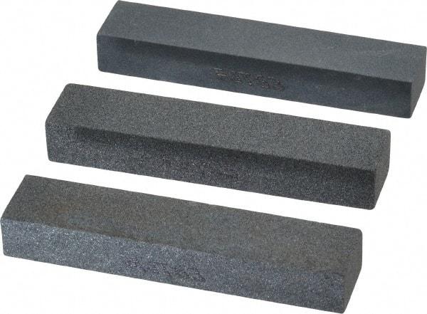 Norton - 3-1/2" Long x 3/4" Wide x 1/2" Thick, Sharpening Stone - Coarse, Medium, Fine Grade - Exact Tool & Supply