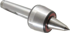 Rohm - MT4 Taper Shank, 2.755" Head Diam 500 Lb Capacity Live Center - 3,800 Max RPM, 2-3/32" Head Length, 1.2598" Point Diam, 2.087" Point Len, 1,100 Lb Max Workpc, 8.583" OAL, Long Point - Exact Tool & Supply