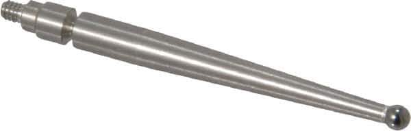 Mitutoyo - 2mm Ball Diam, Carbide, Ball Test Indicator Contact Point - 1.2" Contact Point Length, Use with Mitutoyo 513 Series Dial Test Indicators - Exact Tool & Supply
