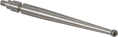 Mitutoyo - 2mm Ball Diam, Carbide, Ball Test Indicator Contact Point - 1.2" Contact Point Length, Use with Mitutoyo 513 Series Dial Test Indicators - Exact Tool & Supply