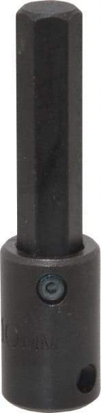 Proto - 3/8" Drive, 10mm Impact Hex Bit Socket - 1-5/8" Bit Length, 2-23/32" OAL - Exact Tool & Supply