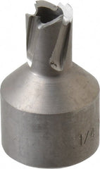 Hougen - 1/4" Diam x 1/4" Deep High Speed Steel Annular Cutter - Exact Tool & Supply