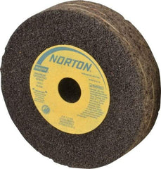 Norton - 4" Diam x 5/8" Hole x 1" Thick, R Hardness, 24 Grit Surface Grinding Wheel - Aluminum Oxide, Type 1, Very Coarse Grade, 12,000 Max RPM, Resinoid Bond, No Recess - Exact Tool & Supply