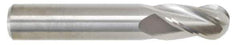 M.A. Ford - 0.3937" Diam, 25mm LOC, 4 Flute Solid Carbide Ball End Mill - AlTiN Finish, Single End, 70mm OAL, 10mm Shank Diam, Spiral Flute - Exact Tool & Supply