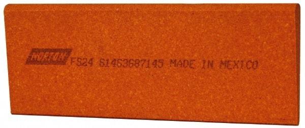 Norton - 4-1/2" Long x 1-3/4" Diam x 1/4" Thick, Aluminum Oxide Sharpening Stone - Round Edge Slip, Fine Grade - Exact Tool & Supply