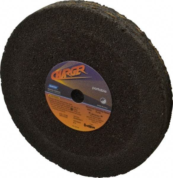 Norton - 8" Diam x 5/8" Hole x 1" Thick, Q Hardness, 16 Grit Surface Grinding Wheel - Zirconia Alumina/Silicon Carbide Blend, Type 1, Very Coarse Grade, 6,000 Max RPM, No Recess - Exact Tool & Supply