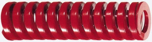 Dayton Lamina - 1" Hole Diam, 1/2" Rod Diam, 5-1/2" Free Length, Red Die Spring - 30 Lb Max Deflection, 1.65" Max Deflection, Heavy Duty, Chromium Vanadium Steel - Exact Tool & Supply