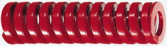 Dayton Lamina - 1-1/4" Hole Diam, 5/8" Rod Diam, 5-1/2" Free Length, Red Die Spring - 49.3 Lb Max Deflection, 1.65" Max Deflection, Heavy Duty, Chromium Vanadium Steel - Exact Tool & Supply