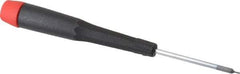 Wiha - 0.71mm Precision Miniature Hex Driver - 1-9/16" Bade Length, Tapered Handle, 4-3/4" OAL - Exact Tool & Supply