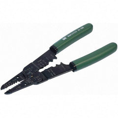 SK - Wire & Cable Strippers - 8" W/CUSHION GRIP CRIMPING/STRIPPING PLIER - Exact Tool & Supply