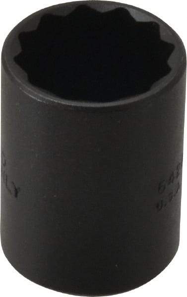 Proto - 7/8", 1/2" Drive, Standard Hand Socket - 12 Points, 1-9/16" OAL, Alloy Steel, Black Finish - Exact Tool & Supply